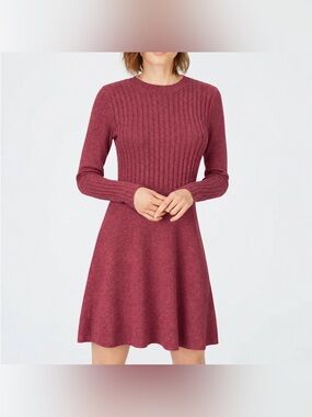 Club Monaco Raemi Sweater Dress in Burgundy, Size Small
